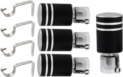 

Hans Enterprise Black Curtain Knobs(Pack of 8)