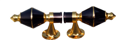 

Aone Quality Black, Gold Rod Rail Bracket(Pack of 2)