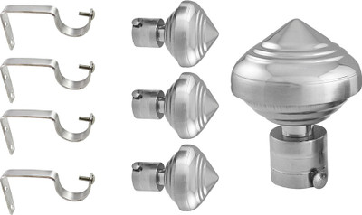 

JAKABA Silver Curtain Knobs(Pack of 8)