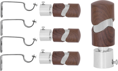 

S Decor Brown, Silver Curtain Knobs