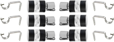 JAKABA Black Curtain Knobs(Pack of 12)