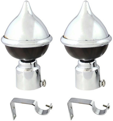 JAKABA Brown Curtain Knobs(Pack of 4)