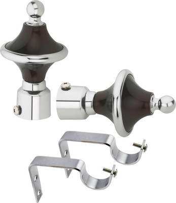 

Easyhome Furnish Brown, Silver Rod Rail Bracket(Pack of 4)