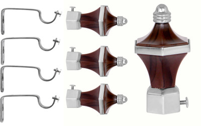 

S Decor Brown Curtain Knobs