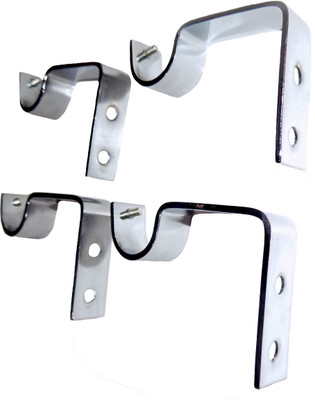 

Alagh Fashions Silver Rod Rail Bracket(Pack of 4)