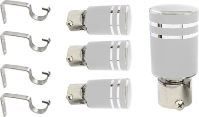 

JAKABA Silver Curtain Knobs(Pack of 8)