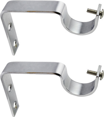 

JAKABA Silver Rod Rail Bracket(Pack of 2)