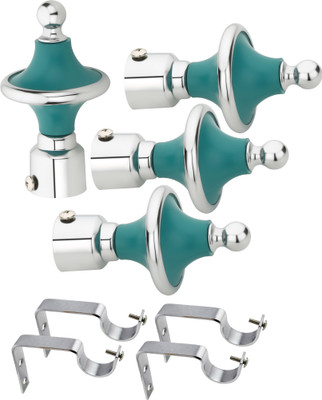

Easyhome Furnish Green, Silver Rod Rail Bracket(Pack of 8)
