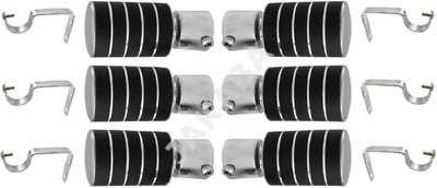 

JAKABA Black Curtain Knobs(Pack of 12)