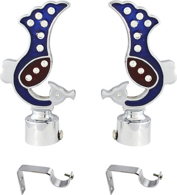 

JAKABA Blue Curtain Knobs(Pack of 4)