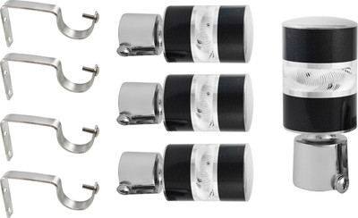 

JAKABA Black Curtain Knobs(Pack of 8)