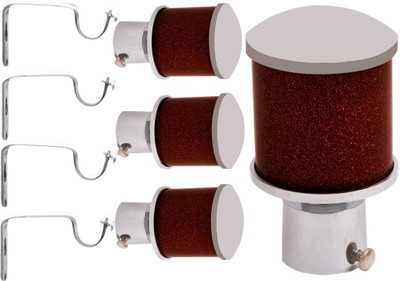 S Decor Brown Curtain Knobs