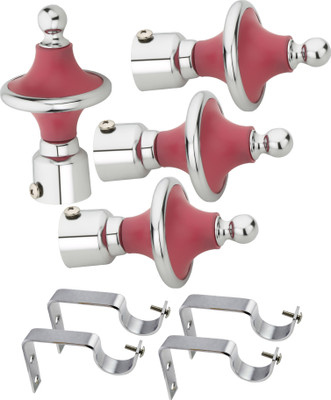 

Easyhome Furnish Pink, Silver Rod Rail Bracket(Pack of 8)