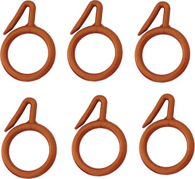 

Smart Shophar 6 Pcs Brown Plastic Curtain Ring