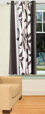 

Trendy Home 150 cm (5 ft) Polyester Window Curtain Single Curtain(Printed, Brown)