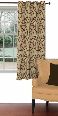 

Skipper 153 cm (5 ft) Blends Window Curtain Single Curtain(Geometric, Brown)