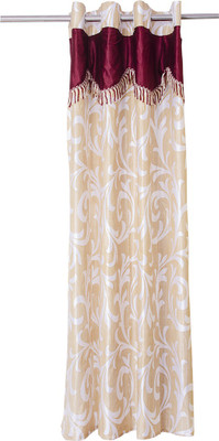 

Trendy Home 212 cm (7 ft) Polyester Door Curtain Single Curtain(Printed, Beige)