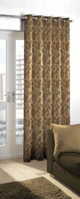 

Skipper 214 cm (7 ft) Blends Door Curtain Single Curtain(Floral, Brown)