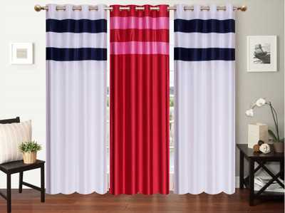 

Furnishing Zone 274 cm (9 ft) Polyester Long Door Curtain (Pack Of 3)(Plain, Multicolor)