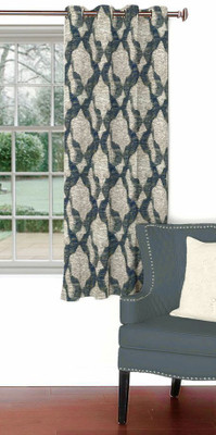 

Skipper 153 cm (5 ft) Blends Window Curtain Single Curtain(Abstract, Blue & Grey)