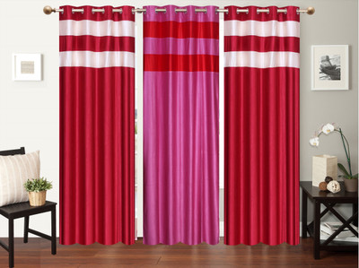 

Furnishing Zone 213 cm (7 ft) Polyester Door Curtain (Pack Of 3)(Plain, Multicolor)