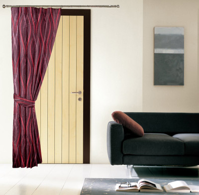 

Threadmix 212 cm (7 ft) Polyester Door Curtain Single Curtain(Abstract, Purple)