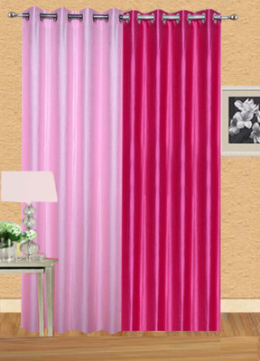 

Ville Style 214 cm (7 ft) Polyester Door Curtain (Pack Of 2)(Solid, Pink)