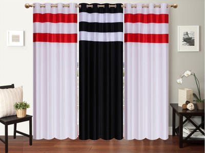 

Furnishing Zone 274 cm (9 ft) Polyester Long Door Curtain (Pack Of 3)(Plain, Multicolor)