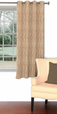 Skipper 153 cm (5 ft) Blends Window Curtain Single Curtain(Abstract, Rust)