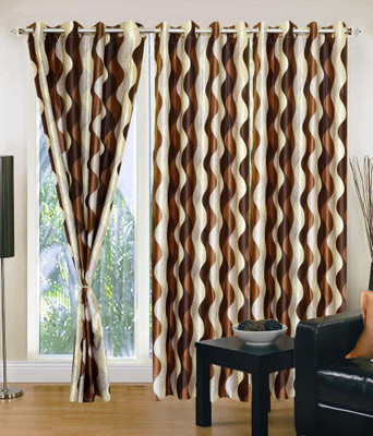 

JT International 213.36 cm (7 ft) Polyester Door Curtain (Pack Of 2)(Solid, Multicolor)