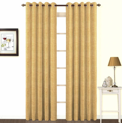 

Skipper 96 cm (3 ft) Polyester, Cotton, Blends Window Curtain Single Curtain(Striped, Brown)