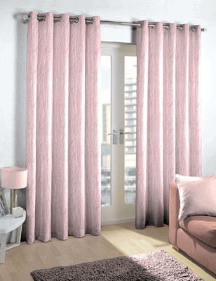 

Skipper 275 cm (9 ft) Blends Long Door Curtain Single Curtain(Abstract, Pink)
