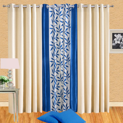 

Excel Bazaar 214 cm (7 ft) Polycotton Door Curtain (Pack Of 3)(Plain, Multicolor)