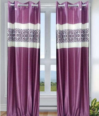 

Jojo Designs 152 cm (5 ft) Polyester Window Curtain (Pack Of 2)(Plain, Purple)