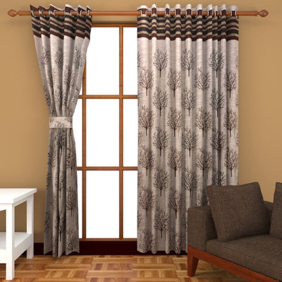 

Click Weaves 213 cm (7 ft) Polyester Door Curtain (Pack Of 4)(Floral, Multicolor)