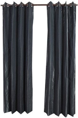 

MABA 215 cm (7 ft) Polyester Door Curtain (Pack Of 2)(Plain, Gray)