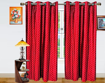 9% OFF on Dekor World 275 cm (9 ft) Polyester Long Door Curtain (Pack Of 2)(Geometric, Maroon) 9% OFF on Dekor World 275 cm (9 ft) Polyester Long Door Curtain (Pack Of 2)(Geometric, Maroon)