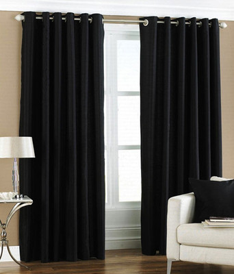 67% OFF on Decor Vatika 275 cm (9 ft) Polyester Long Door Curtain (Pack Of 2)(Plain, Black) 67% OFF on Decor Vatika 275 cm (9 ft) Polyester Long Door Curtain (Pack Of 2)(Plain, Black)
