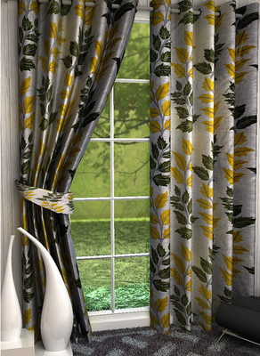 

Home Fantasy 152 cm (5 ft) Polyester Window Curtain (Pack Of 2)(Abstract, Multicolor)