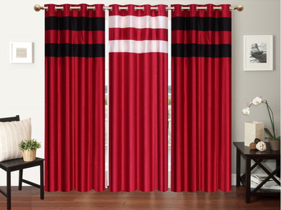 

Furnishing Zone 152 cm (5 ft) Polyester Window Curtain (Pack Of 3)(Plain, Multicolor)