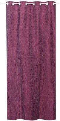 

BE 220 cm (7 ft) Polyester Door Curtain Single Curtain(Geometric, Maroon)