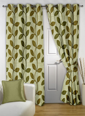 Story@Home 215 cm (7 ft) Polyester Door Curtain (Pack Of 2)(Printed, Green) Story@Home 215 cm (7 ft) Polyester Door Curtain (Pack Of 2)(Printed, Green)
