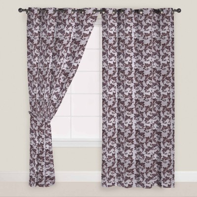 PRESTO 210 cm (7 ft) Polyester Room Darkening Door Curtain Single Curtain(Solid, Brown)