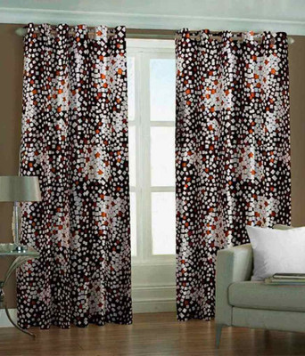 

Jojo Designs 152 cm (5 ft) Polyester Window Curtain (Pack Of 2)(Printed, Brown)