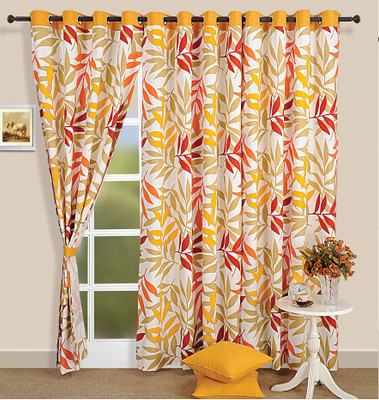 

Swayam 152 cm (5 ft) Cotton Window Curtain Single Curtain(Floral, Beige, Yellow, Red), Beige;red;yellow