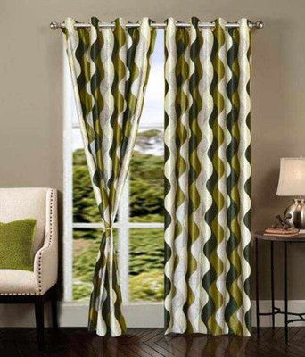 

PHF 84 cm (3 ft) Polyester Window Curtain (Pack Of 2)(Floral, Green)