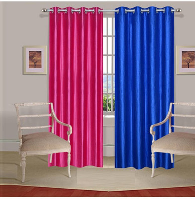 

Excel Bazaar 275 cm (9 ft) Polyester Long Door Curtain (Pack Of 2)(Solid, Magenta, Blue)