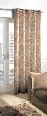 

Skipper 214 cm (7 ft) Blends Door Curtain Single Curtain(Motif, Brown)