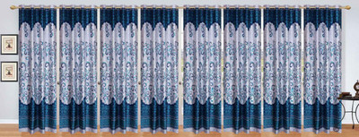 

Ville Style 214 cm (7 ft) Polyester Door Curtain (Pack Of 8)(Floral, Light Blue)