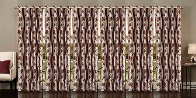 

Stella Creations 214 cm (7 ft) Polyester Door Curtain (Pack Of 6)(Printed, Brown)